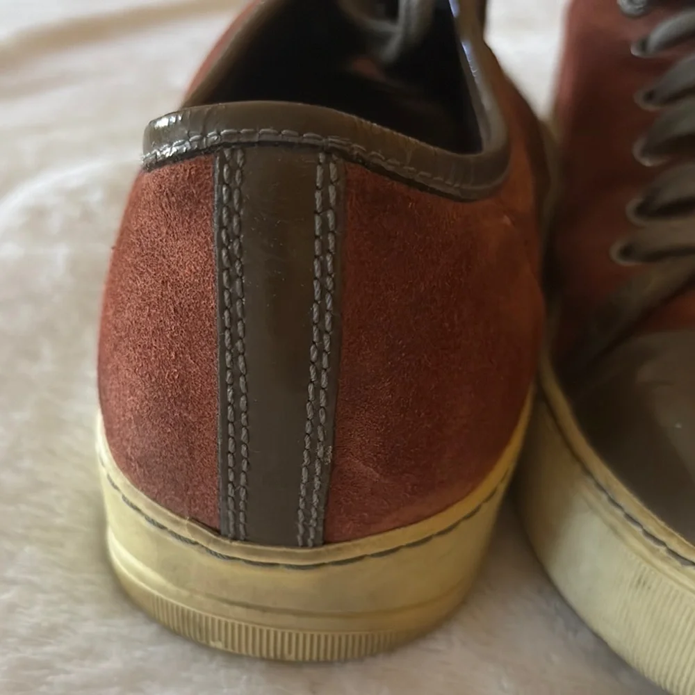 Gently Loved Men's Suede Leather Sneakers by LANVIN